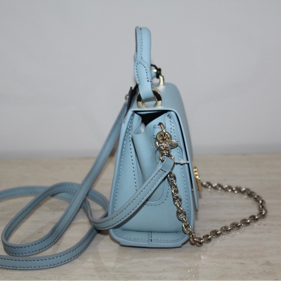 ZAC Zac Posen Blue Eartha Iconic Top Handle Mini Crossbody Bag - Picture 10 of 16